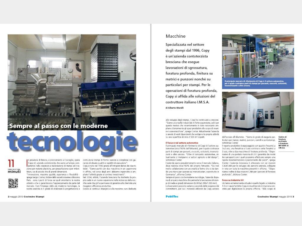 Reportage foratura profonda in COPY Srl Coccaglio - IMSA