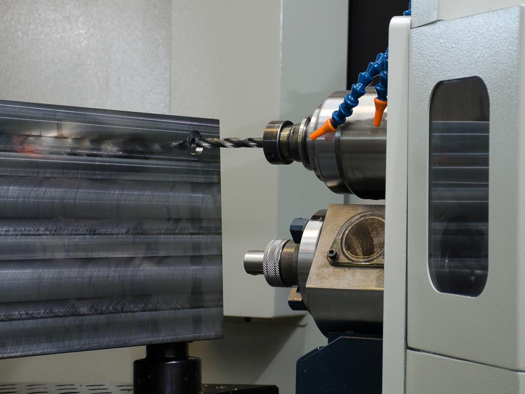 Twist drill on separate auxiliary spindle - IMSA Gundrill MF1000/2F