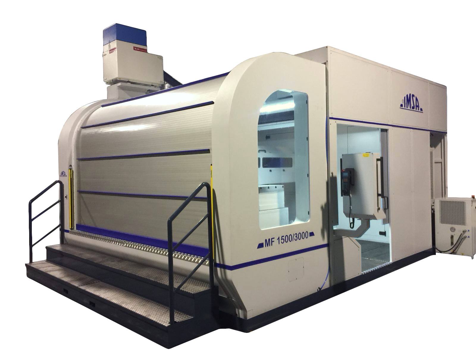 Macchina IMSA MF1500/3000 per foratura profonda di stampi per tecnopolimeri, con portellone frontale chiuso