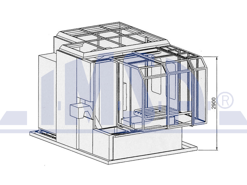 IMSA foratrice MF1000B2 assonometria da layout