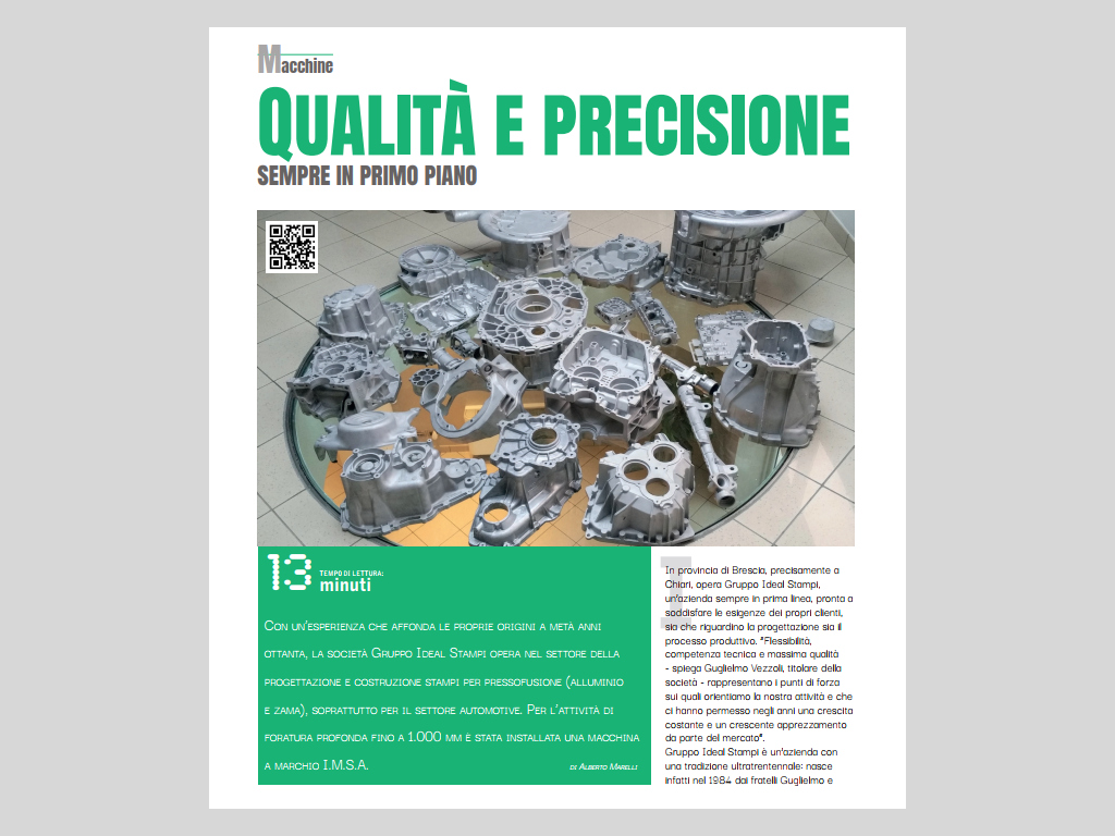 Caso applicativo IDEAL STAMPI - foratrice IMSA - Rivista Costruire Stampi